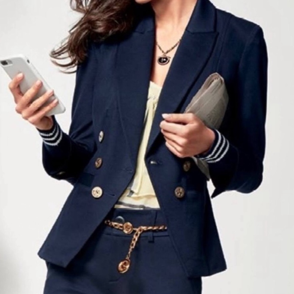 CAbi Navy Blazer Grand Slam with Gold Buttons - Picture 5 of 9